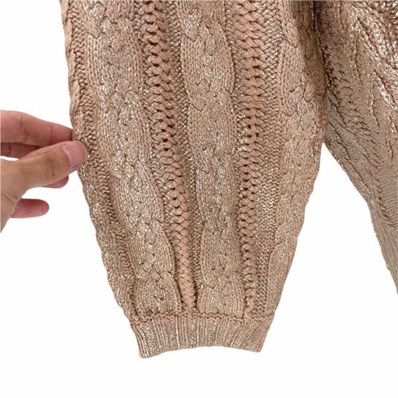 Free People XS EUC GOLD Knit Dolman Sleeve Dress OVERSIZED - Picture 9 of 11